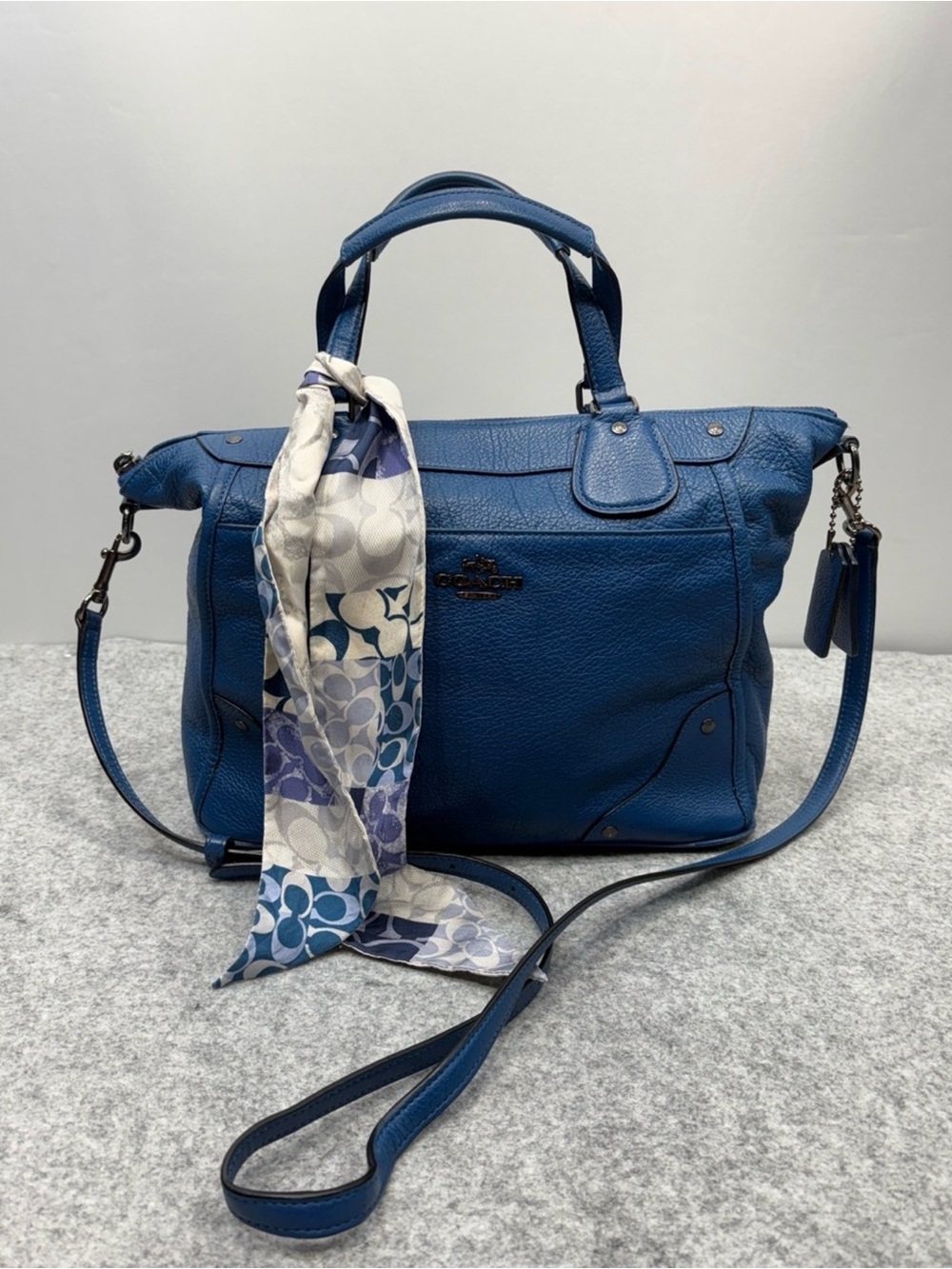 Coach Blue Mickie satchel shoulder bag and Removable Strap F34040